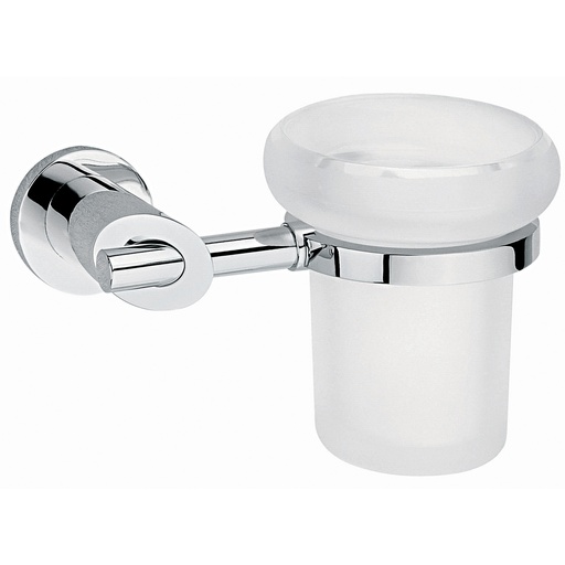 [HEL AC 0112] HELVEX 9107 VASO CEPILLERO DE CRISTAL NUVA CR