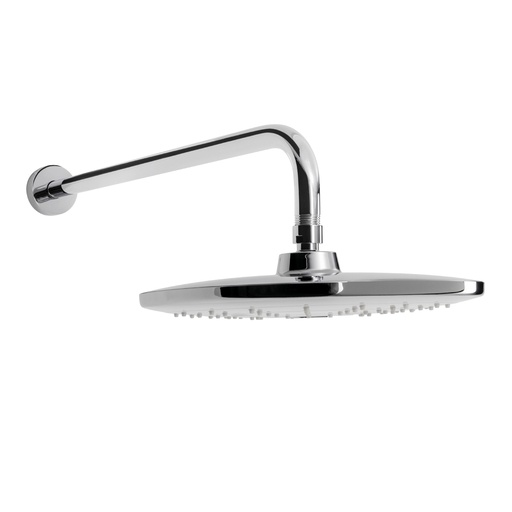 [HEL RE 0021] HELVEX H3303 C/B  REGADERA CUADRADA 10" 3CH 10L C/BRAZO Y CHAP CRB