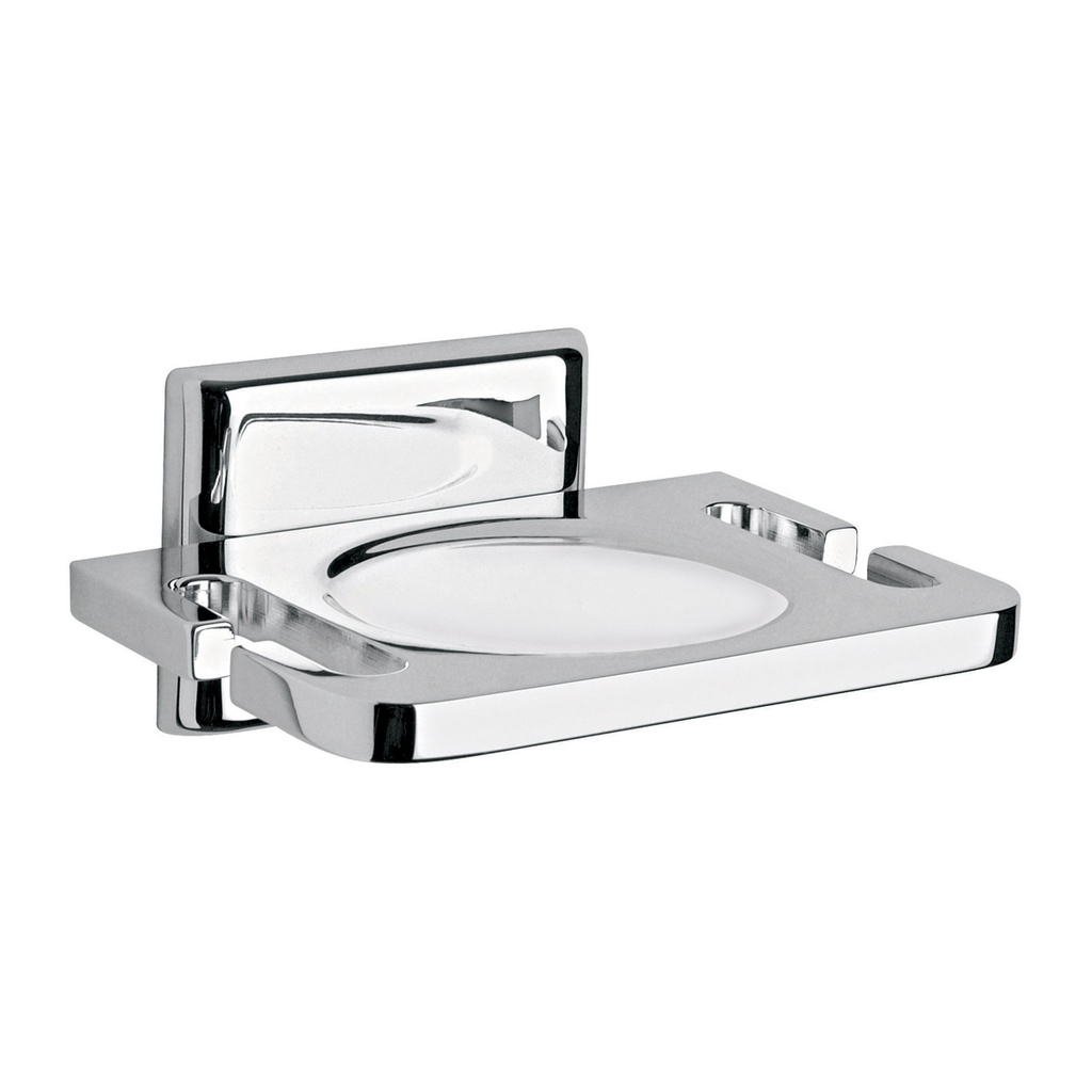 HELVEX 107 PORTAVASO/CEPILLERO CLASICO CROMO