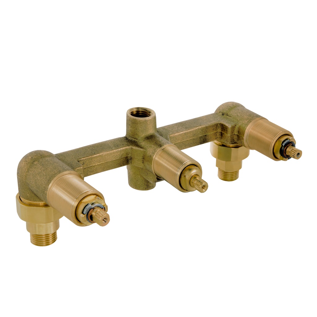 HELVEX E-40-AQ ENSAMBLE BASICO EMPOTRAR TRIPLE SCHAP
