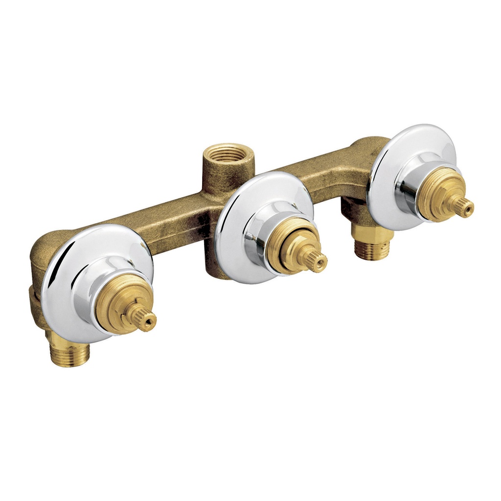 HELVEX E-40-II ENSAMBLE BASICO EMPOTRAR TRIPLE VALVEX II