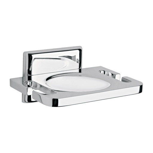 [HEL AC 0012] HELVEX 107 PORTAVASO/CEPILLERO CLASICO CROMO