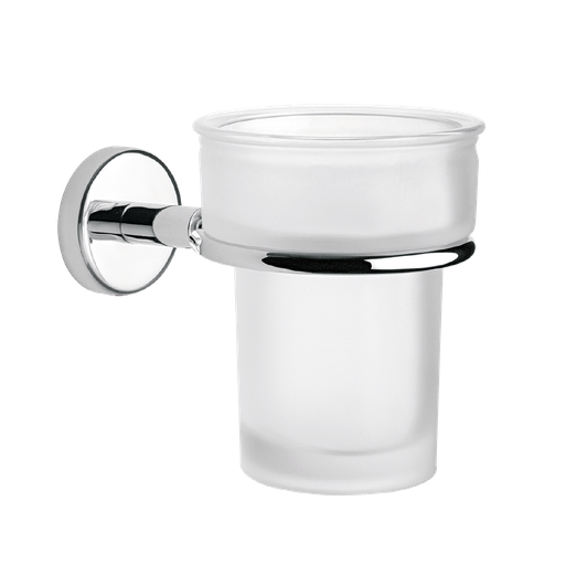 [PRO AC 0020] PROYECTA SP07 VASO CEPILLERO DE CRISTAL SPACIO CROMO PROYECTA